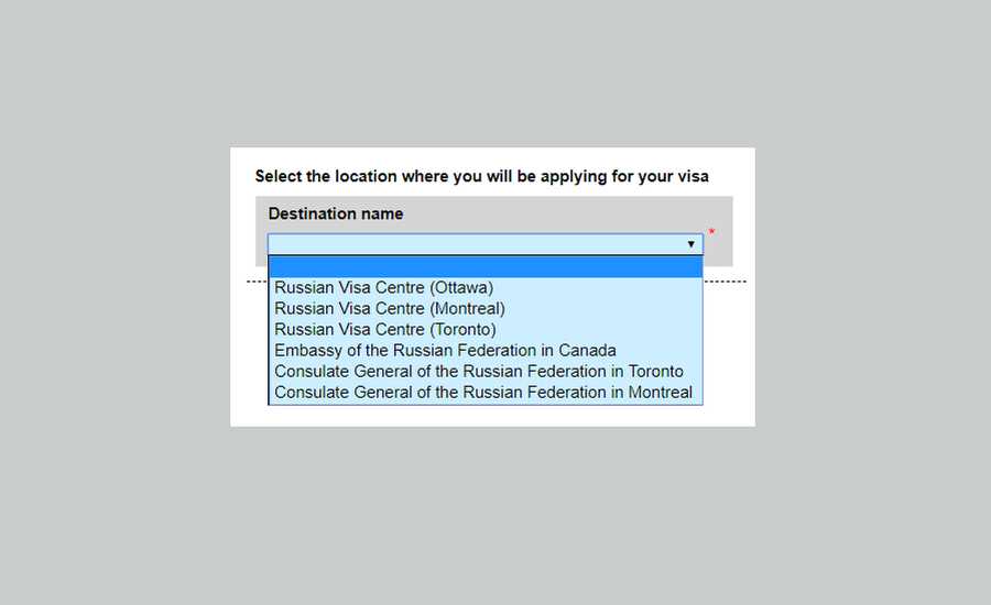 Applying for a Russian Visa in Canada - choosing the consulate