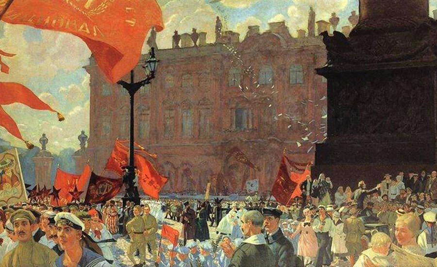 Soviet Parade in the Palace Square, St. Petersburg