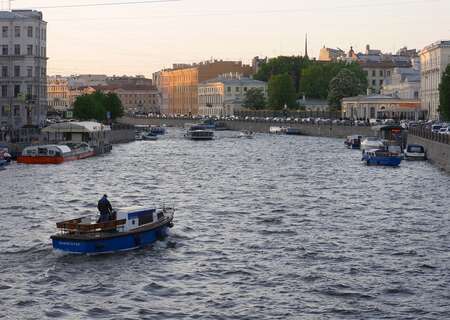Fontanka river, St Petersburg, Russia