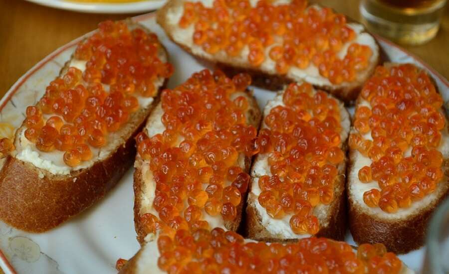 Caviar canapés