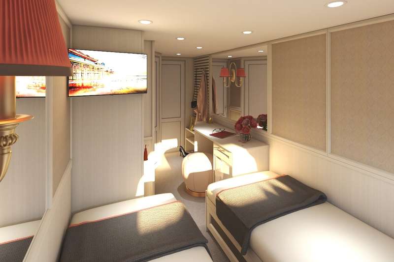 MS Crucelake superior twin cabin on middle deck