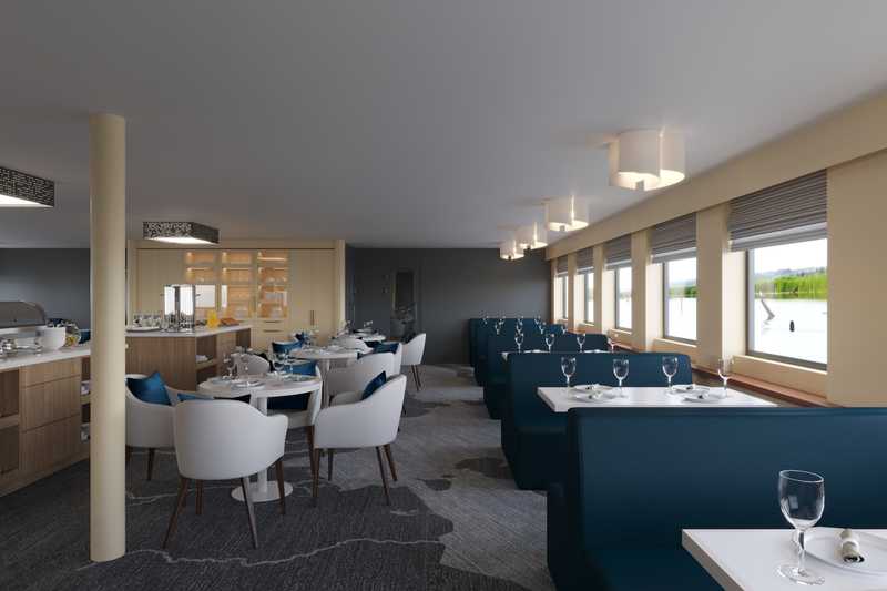 MS Sankt-Peterburg bar & restaurant area
