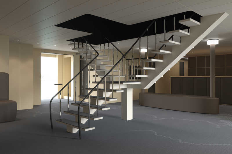 MS Sankt-Peterburg deck stairs