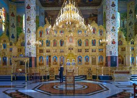 Russian church interior,Photo by Dimitris Vetsikas website Pixabay