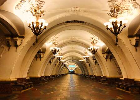 Metro station, Moscow, Russia