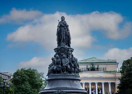Catherine the Great monument, St Petersburg, Russia