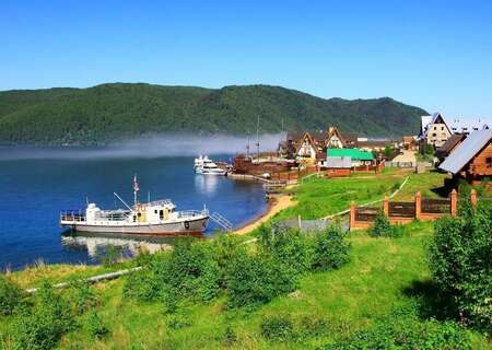 The Listvyanka settlement, Russia