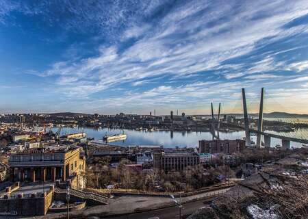 Golden Bridge, Vladivostok, Russia