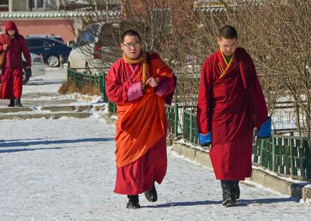 Buddist monks, Ulan Bator, Mongolia
