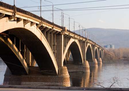 Krasnoyarsk bridge view, Russia