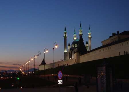 Kazan city center evening, Russia