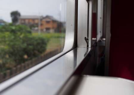 Train window view